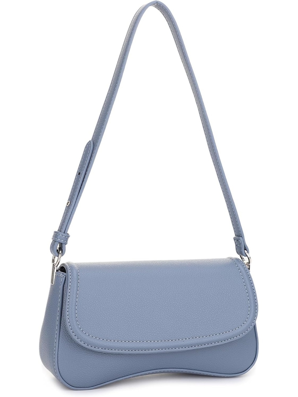 〽️ Women's Blue Grey Small Underarm Purse With Adjustable Strap Shoulder Bags